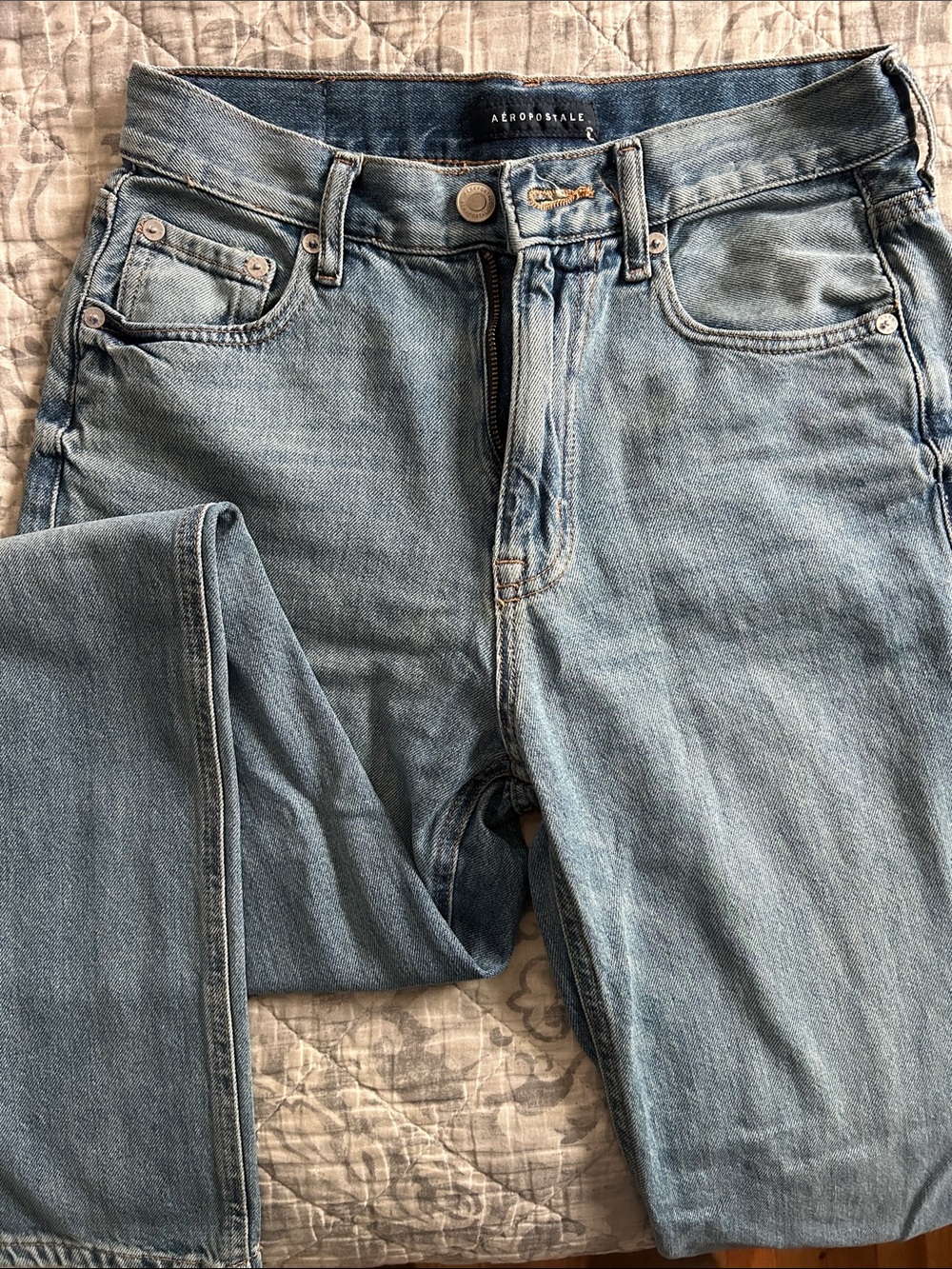 Aeropostale Light Blue High Rise Baggy Jeans